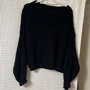 Black Free People Off the Shoulder Sweater